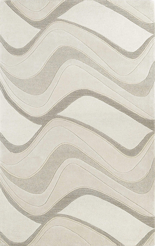 Rugs Cheap Area Rugs 27" X 45" Wool Ivory Area Rug 3540 HomeRoots