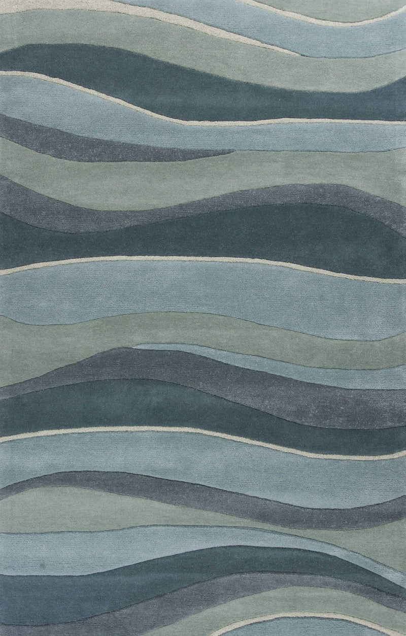 Rugs Cheap Area Rugs - 27" X 45" Wool Ocean Area Rug HomeRoots