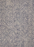 Rugs Cheap Area Rugs 3'3" x 5'3" Wool Blue Area Rug 3798 HomeRoots