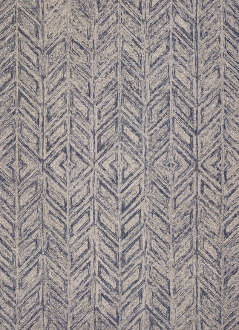 Rugs Cheap Area Rugs 3'3" x 5'3" Wool Blue Area Rug 3798 HomeRoots