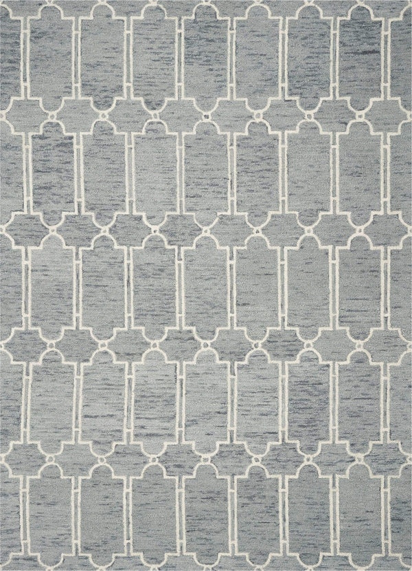 Rugs Cheap Area Rugs 3'3" x 5'3" Wool Blue Area Rug 3800 HomeRoots
