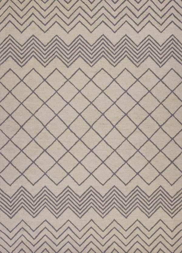 Rugs Cheap Area Rugs 3'3" x 5'3" Wool Ivory Area Rug 3794 HomeRoots
