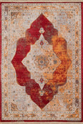 Rugs Cheap Area Rugs 31" x 51" x 0.24" Garnet Polyester Mat Rug 9959 HomeRoots