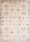 Rugs Cheap Big Rugs 94" x 126" x 0.39" Bone Polyester Oversize Rug 1733 HomeRoots