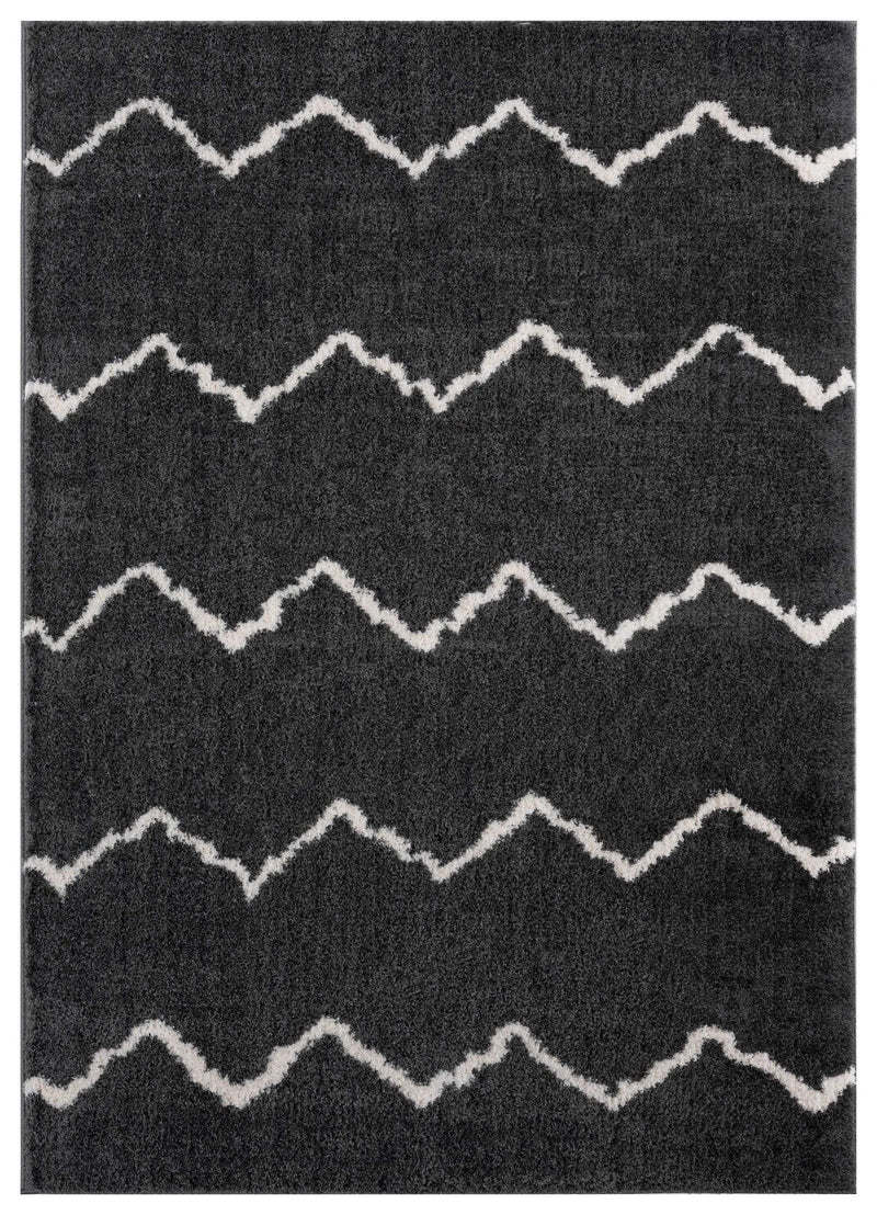 Rugs Cheap Big Rugs 94" x 126" x 1.2" Smoke Microfiber Polyester Oversize Rug 1607 HomeRoots