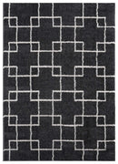 Rugs Cheap Big Rugs 94" x 126" x 1.2" Smoke Microfiber Polyester Oversize Rug 1637 HomeRoots