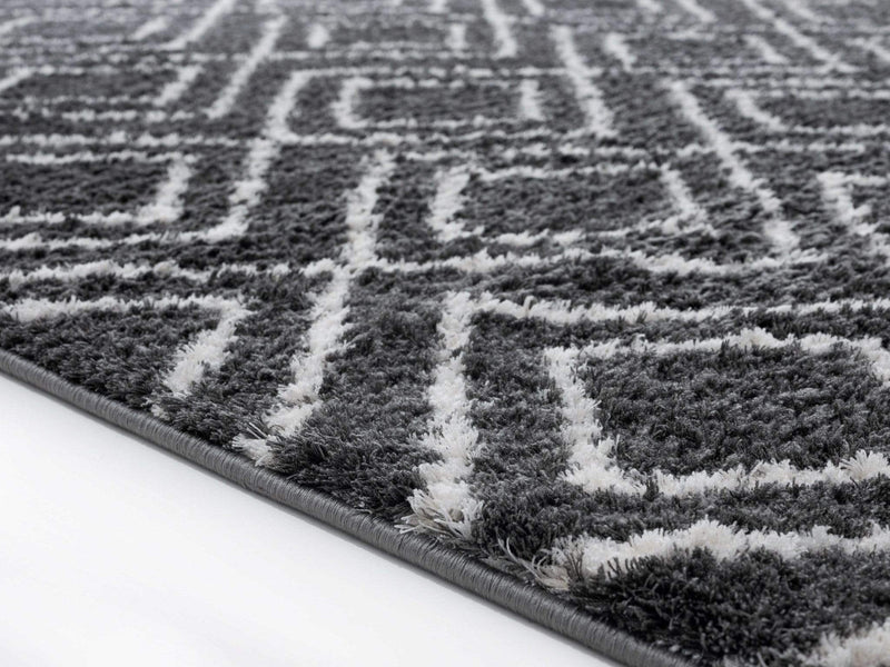 Rugs Cheap Big Rugs - 94" x 126" x 1.2" Smoke Microfiber Polyester Oversize Rug HomeRoots