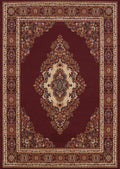 Rugs Cheap Large Rugs 94" x 126" x 0.3" Burgundy Polypropylene Oversize Rug 9568 HomeRoots