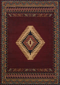 Rugs Cheap Large Rugs - 94" x 126" x 0.3" Burgundy Polypropylene Oversize Rug HomeRoots