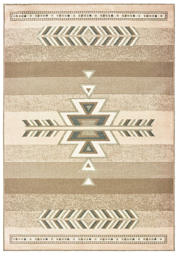 Rugs Cheap Rugs - 23" x 88" x 0.31" Light Brown Polypropylene Runner Rug HomeRoots