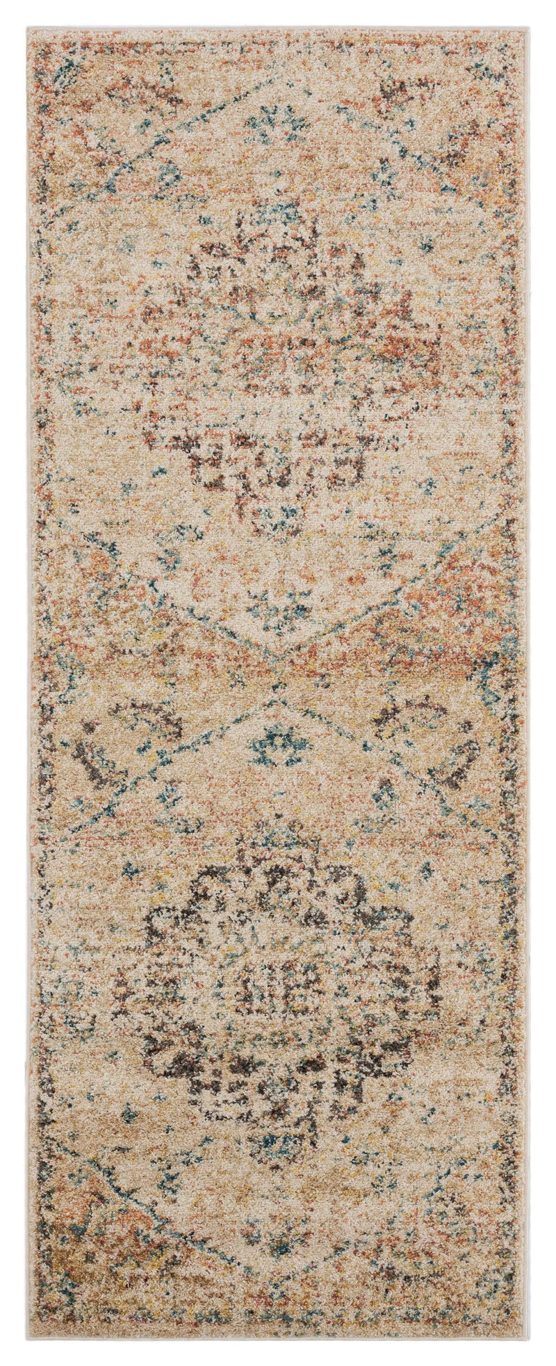 Rugs Cheap Rugs - 31" x 86" x 0.37" Bone Olefin Frieze Runner Rug HomeRoots