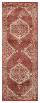 Rugs Cheap Rugs - 31" x 86" x 0.37" Brick Olefin Frieze Runner Rug HomeRoots