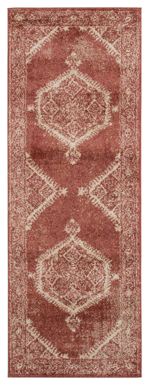 Rugs Cheap Rugs - 31" x 86" x 0.37" Brick Olefin Frieze Runner Rug HomeRoots