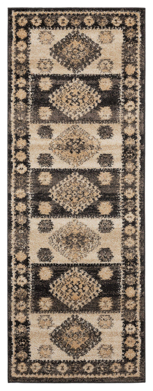 Rugs Cheap Rugs - 31" x 86" x 0.37" Walnut Olefin Frieze Runner Rug HomeRoots