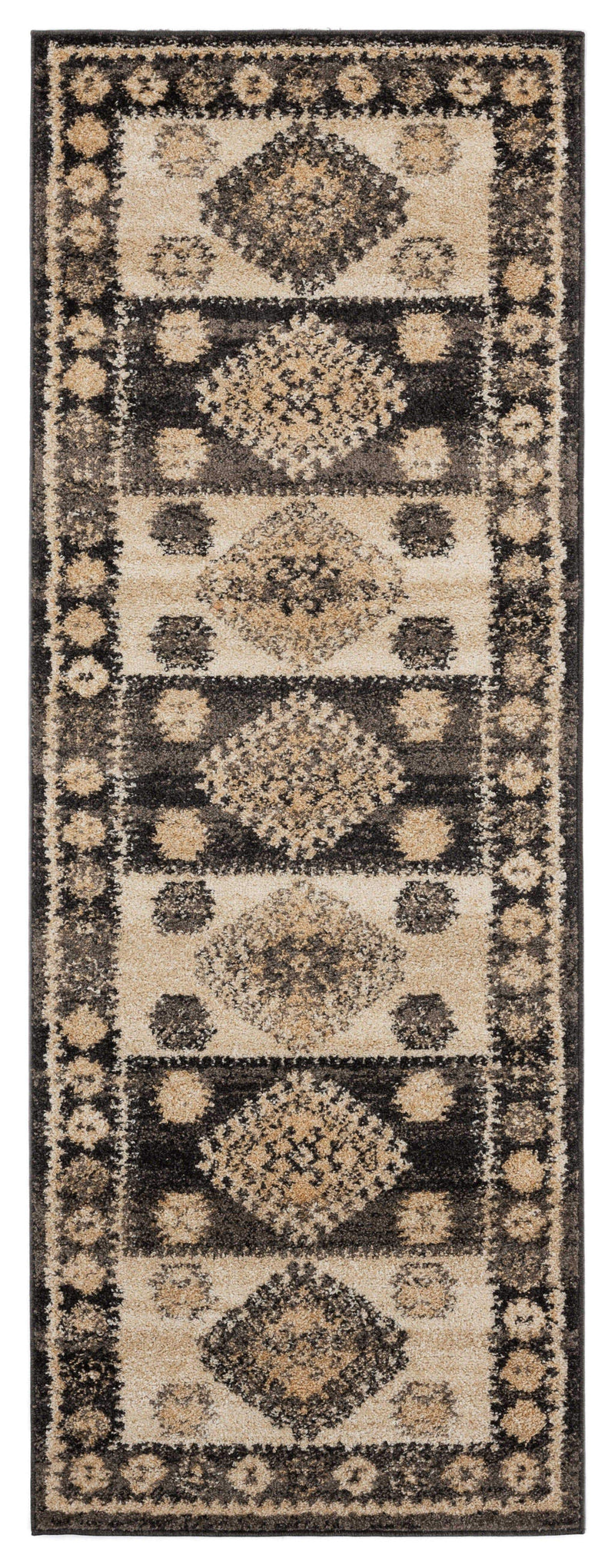 Rugs Cheap Rugs - 31" x 86" x 0.37" Walnut Olefin Frieze Runner Rug HomeRoots