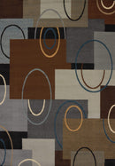Rugs Cheap Rugs 33" x 88" x 0.3" Brown Polypropylene Runner Rug 9675 HomeRoots