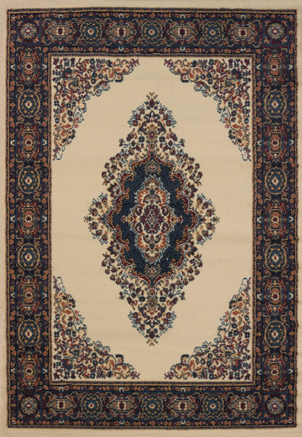 Rugs Cheap Rugs 33" x 88" x 0.3" Cream Polypropylene Runner Rug 9575 HomeRoots