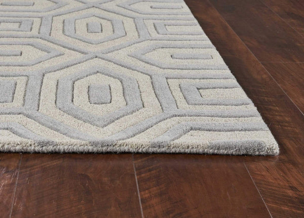 Rugs Cheap Rugs 5' x 8' Wool Grey Area Rug 3103 HomeRoots