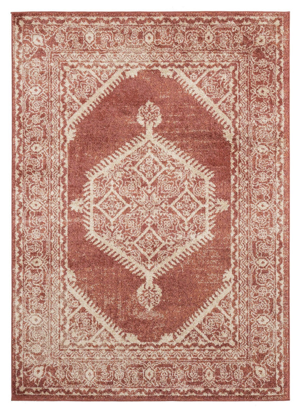 Rugs Cheap Rugs - 63" x 86" x 0.37" Brick Olefin Frieze Area Rug HomeRoots