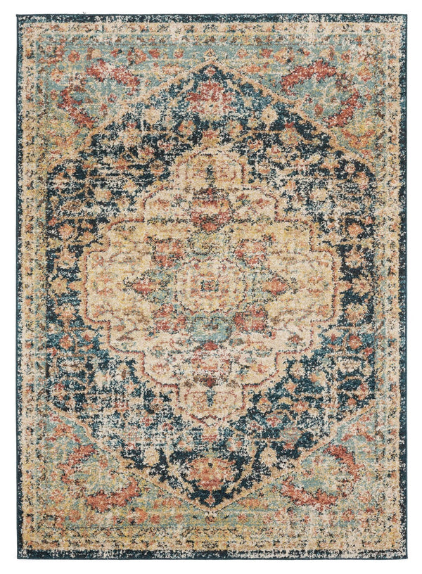 Rugs Cheap Rugs - 63" x 86" x 0.37" Multi Olefin Frieze Area Rug HomeRoots