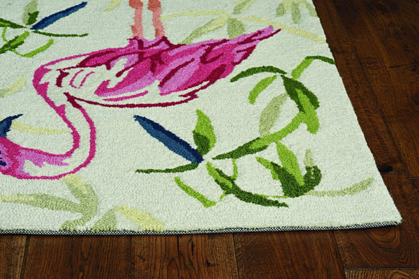Rugs Cheap Rugs For Sale - 20" X 30" X 0.'25" Ivory/Pink Polyester Rug HomeRoots