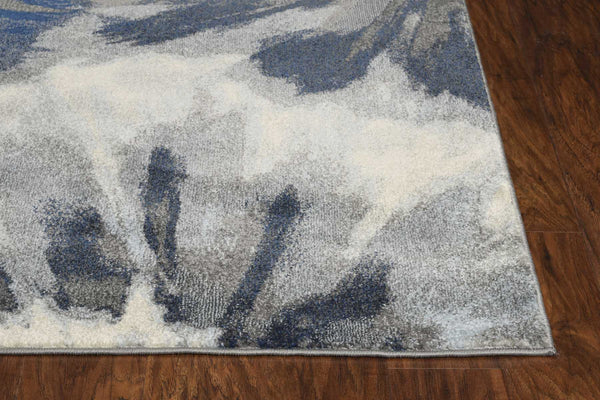 Rugs Cheap Rugs For Sale - 39" X 59" X 0.'5" Ivory Blue Polypropylene Rug HomeRoots