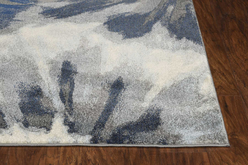 Rugs Cheap Rugs For Sale - 39" X 59" X 0.'5" Ivory Blue Polypropylene Rug HomeRoots