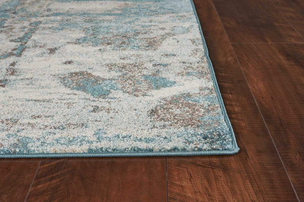 Rugs Cheap Rugs For Sale - 39" X 59" X 0.'5" Ivory/Teal Polypropylene Rug HomeRoots