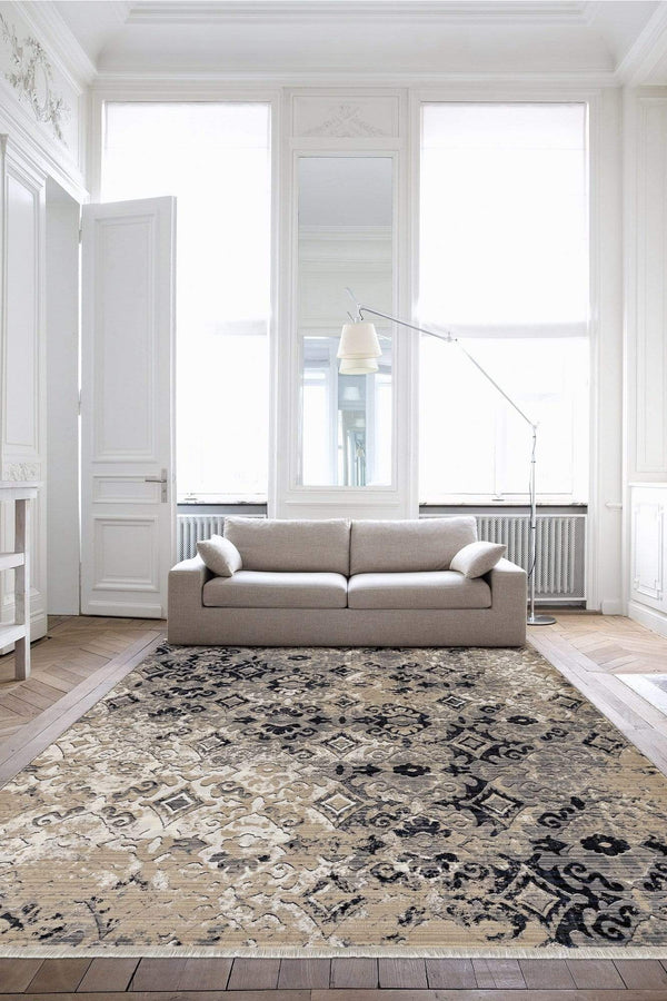 Rugs Cheap Rugs For Sale - 46" X 69" X 0.'5" Ivory/Beige Polypropylene Rug HomeRoots