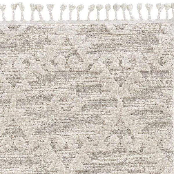 Rugs Cheap Rugs For Sale - 63" X 91" X 0.'25" Ivory Beige Polyester Rug HomeRoots