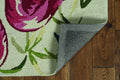 Rugs Cheap Rugs For Sale - 90" X 114" X 0.'25" Ivory/Pink Polyester Rug HomeRoots