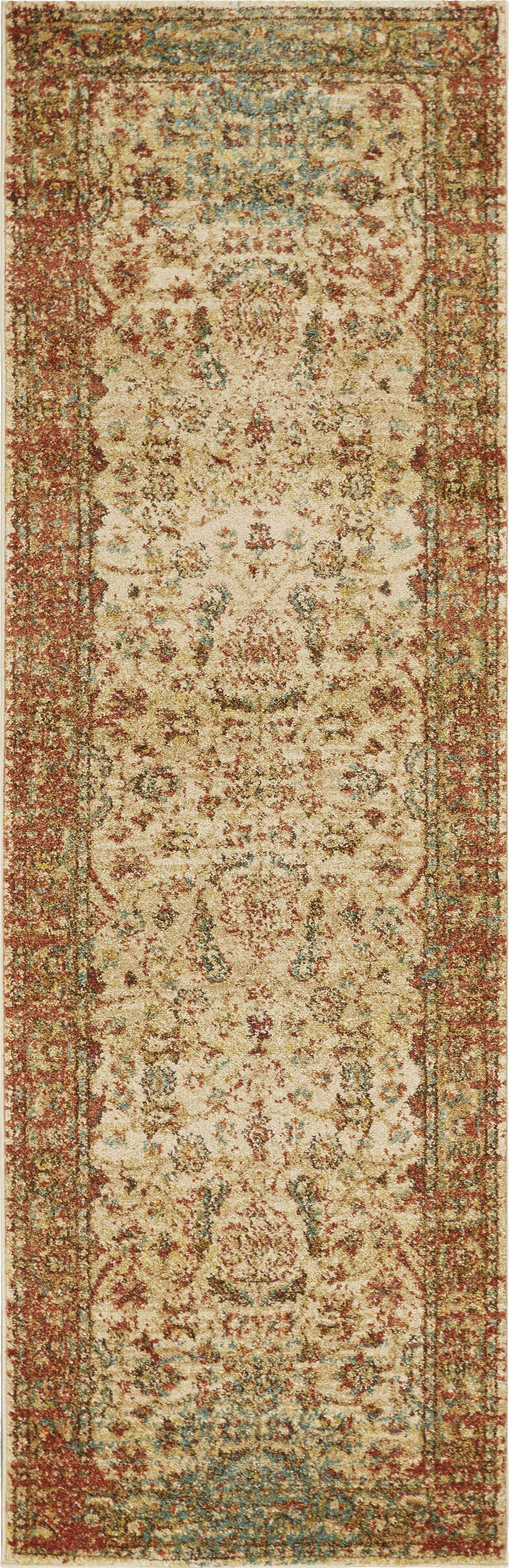 Rugs Cheap Rugs Online - 63" X 91" X 0.'5" Sand/Coral Polypropylene Rug HomeRoots