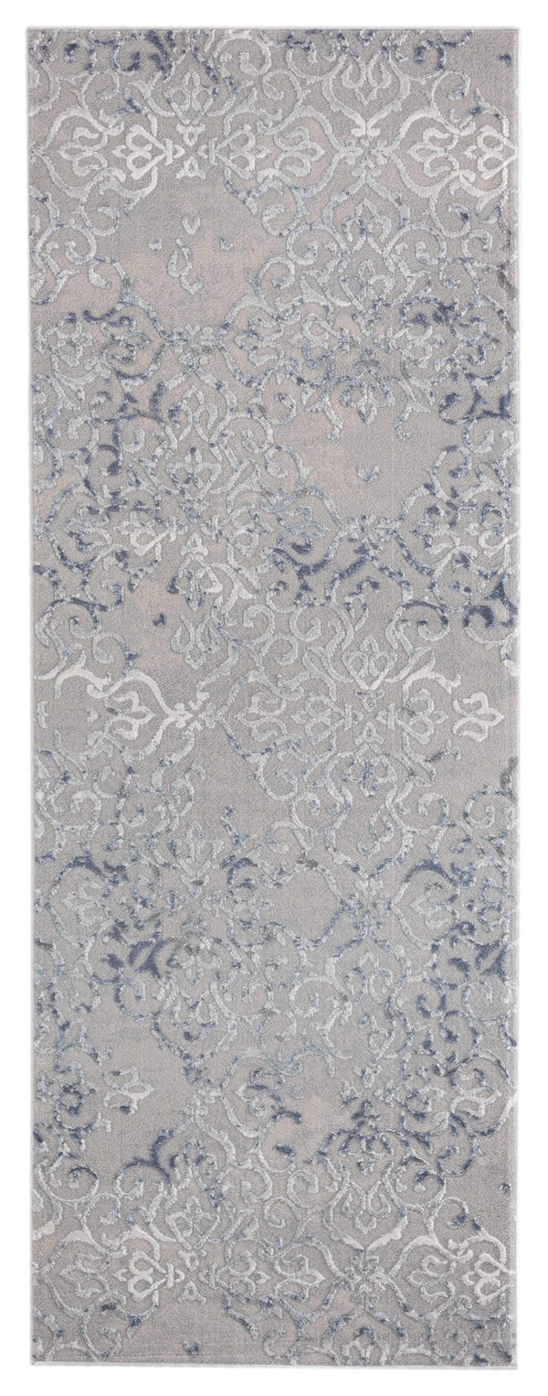 Rugs Cheap Runner Rugs 31" x 86" x 0.39" Blue Polyester/Olefin Runner Rug 7873 HomeRoots