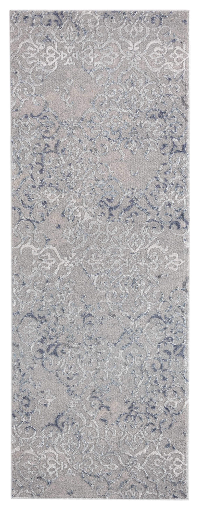 Rugs Cheap Runner Rugs 31" x 86" x 0.39" Blue Polyester/Olefin Runner Rug 7873 HomeRoots