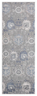 Rugs Cheap Runner Rugs 31" x 86" x 0.39" Blue Polyester/Olefin Runner Rug 7887 HomeRoots