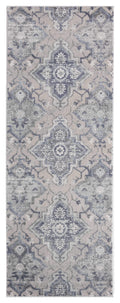 Rugs Cheap Runner Rugs 31" x 86" x 0.39" Blue Polyester/Olefin Runner Rug 7894 HomeRoots