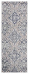 Rugs Cheap Runner Rugs 31" x 86" x 0.39" Blue Polyester/Olefin Runner Rug 7894 HomeRoots