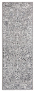 Rugs Cheap Runner Rugs 31" x 86" x 0.39" Grey Polyester/Olefin Runner Rug 7859 HomeRoots