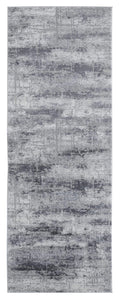 Rugs Cheap Runner Rugs - 31" x 86" x 0.39" Grey Polyester/Olefin Runner Rug HomeRoots
