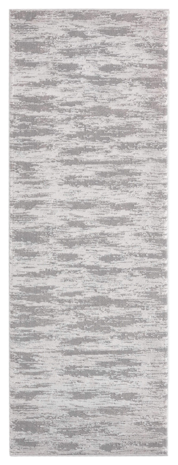 Rugs Cheap Runner Rugs 31" x 86" x 0.39" Silver Polyester/Olefin Runner Rug 7950 HomeRoots