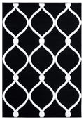 Rugs Cheap Runner Rugs 31" x 88" x 0.53" Black Olefin/Polypropylene Runner Rug 7484 HomeRoots