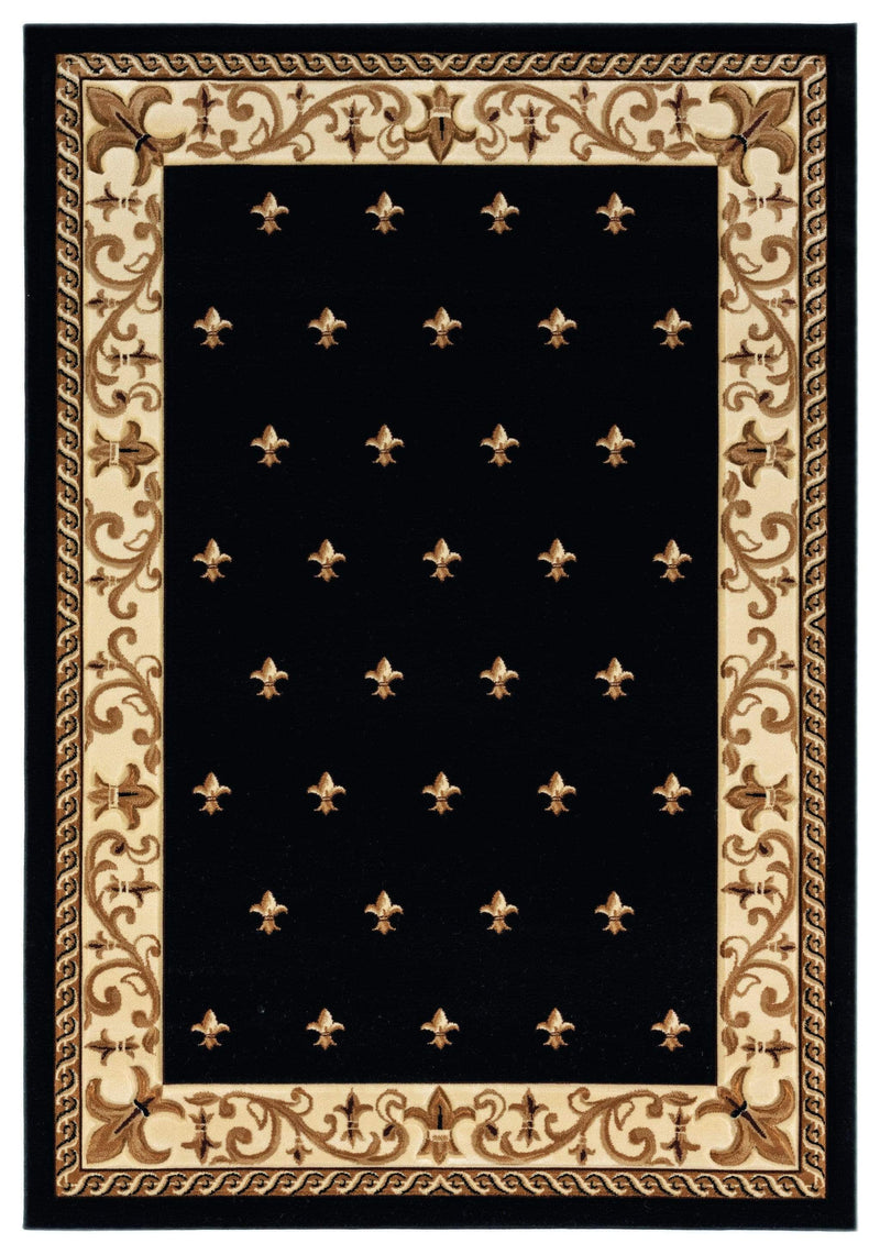 Rugs Cheap Runner Rugs 31" x 88" x 0.53" Black Olefin/Polypropylene Runner Rug 7520 HomeRoots