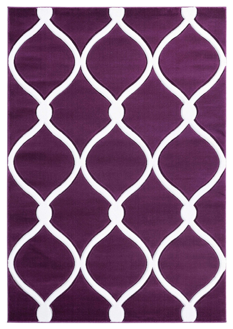 Rugs Cheap Runner Rugs 31" x 88" x 0.53" Plum Olefin/Polypropylene Runner Rug 7490 HomeRoots