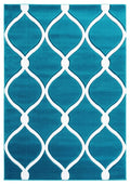 Rugs Cheap Runner Rugs 31" x 88" x 0.53" Turquoise Olefin/Polypropylene Runner Rug 7478 HomeRoots