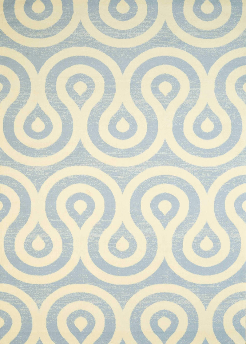 Rugs Cheap Runner Rugs - 33" x 86" x 0.4" Blue/Grey Olefin Runner Rug HomeRoots