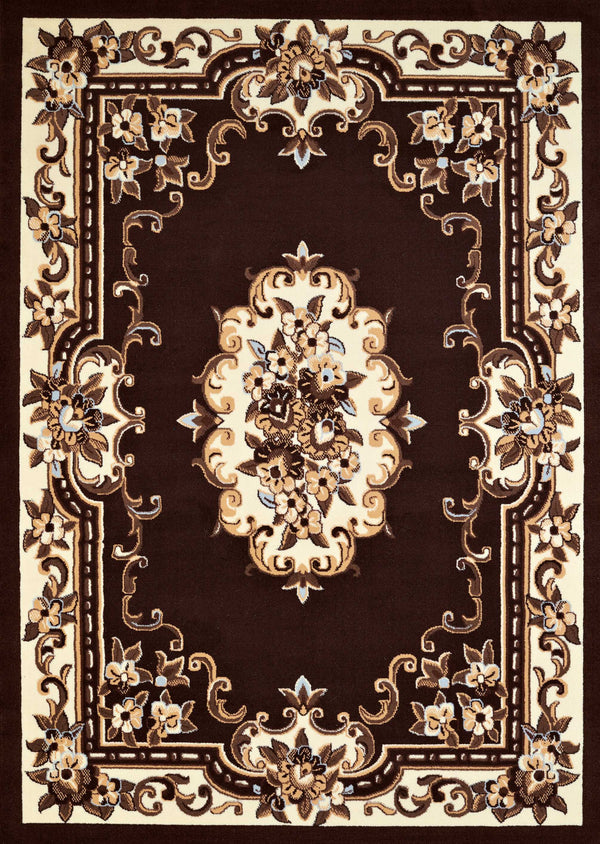 Rugs Cheap Runner Rugs - 33" x 86" x 0.4" Dark Brown Olefin Runner Rug HomeRoots