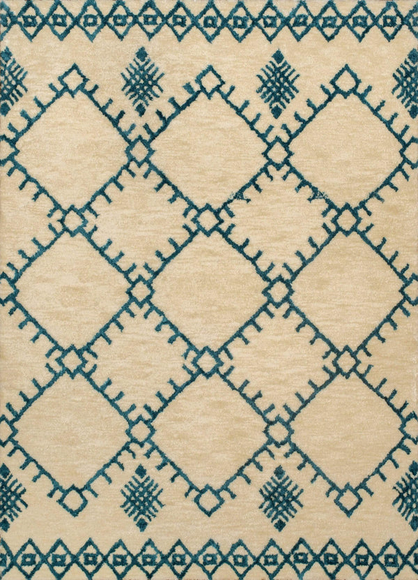 Rugs Cheap Runner Rugs - 63" x 86" x 0.79" Cream Polyester Runner Rug HomeRoots