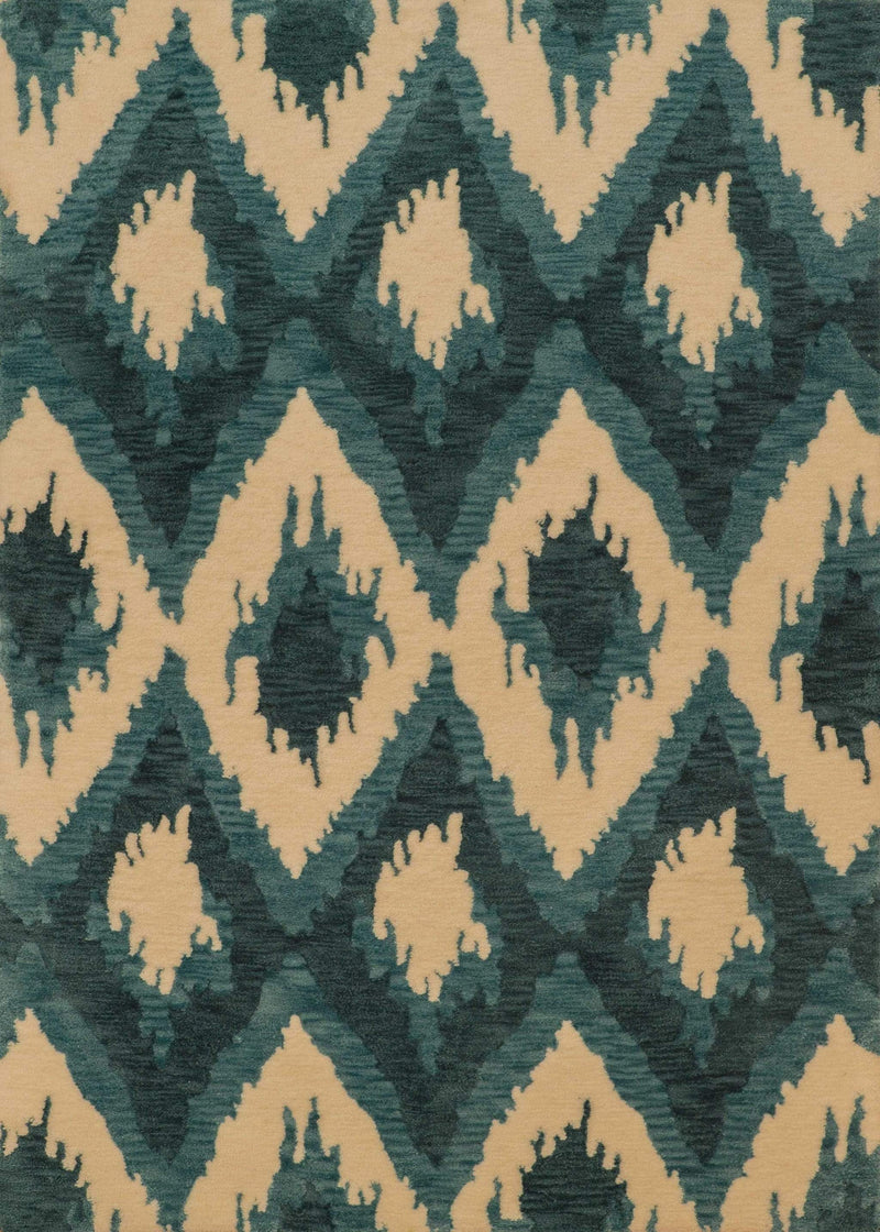 Rugs Cheap Runner Rugs 63" x 86" x 0.79" Denim Blue Polyester Runner Rug 7835 HomeRoots
