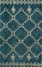 Rugs Cheap Runner Rugs - 63" x 86" x 0.79" Denim Blue Polyester Runner Rug HomeRoots