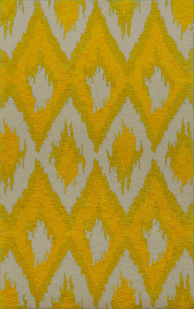 Rugs Cheap Runner Rugs 63" x 86" x 0.79" Yellow Polyester Runner Rug 7829 HomeRoots
